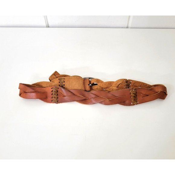 Women's Boho Woven Leather Belt - Picture 3 of 4